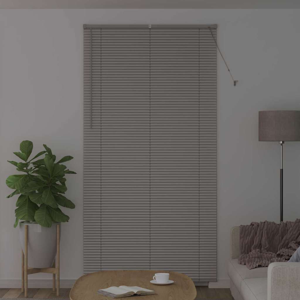 Window Blind with Curtains Manual Silver Aluminium